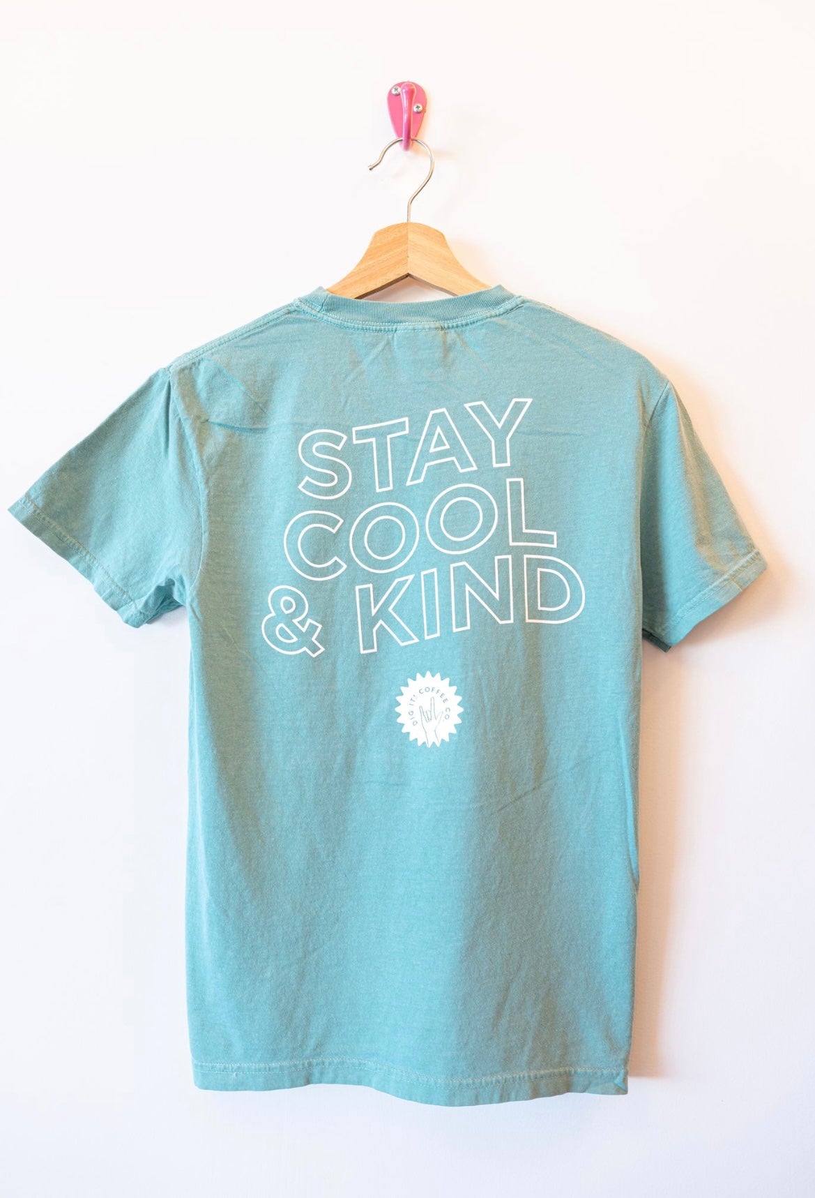Adult Teal Dig It! Coffee Kindness Club Tshirt