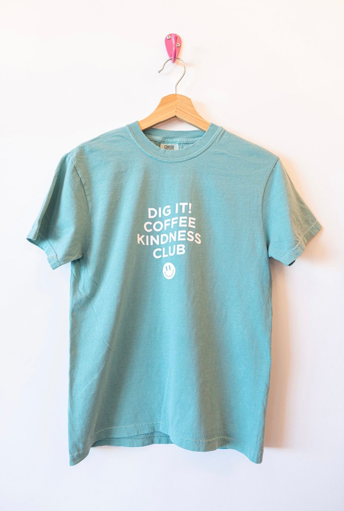 Kids Teal Dig It! Coffee Kindness Club Tshirt